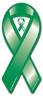 Green Awareness Ribbon Magnet
