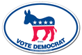 Vote Democrat 4"x6" Decal