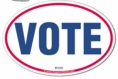 Vote 4"x6" Oval Decal
