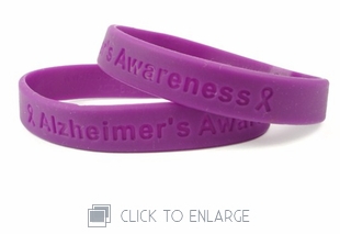 Alzheimer's Disease Awareness Rubber Wristband