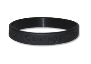 Black Awareness Wristband - Hope Courage Faith