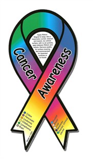 all inclusive cancer awareness ribbon magnet