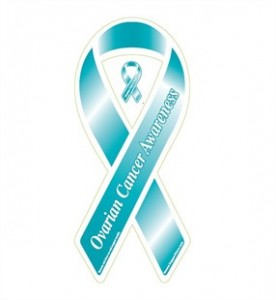 Ovarian Cancer Awareness Ribbon Magnet