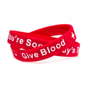 blood donor awareness wristband
