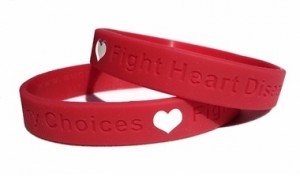 Healthy Heart Awareness Rubber Wristband